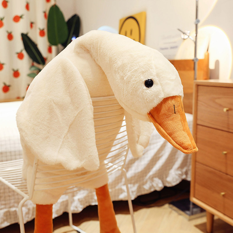 Foreign Trade Big White Geese Pillow Doll for Girls Sleeping Leg-Supporting Pillow Plush Toy Swan Cushion Children Gift