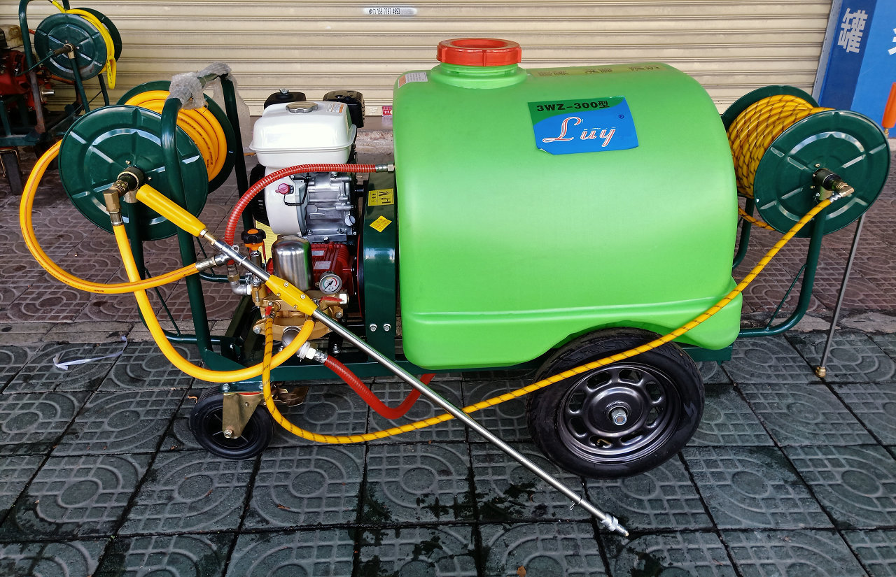 手推式300升园林汽油打药车高压远程喷雾器养殖场防疫消毒喷雾机