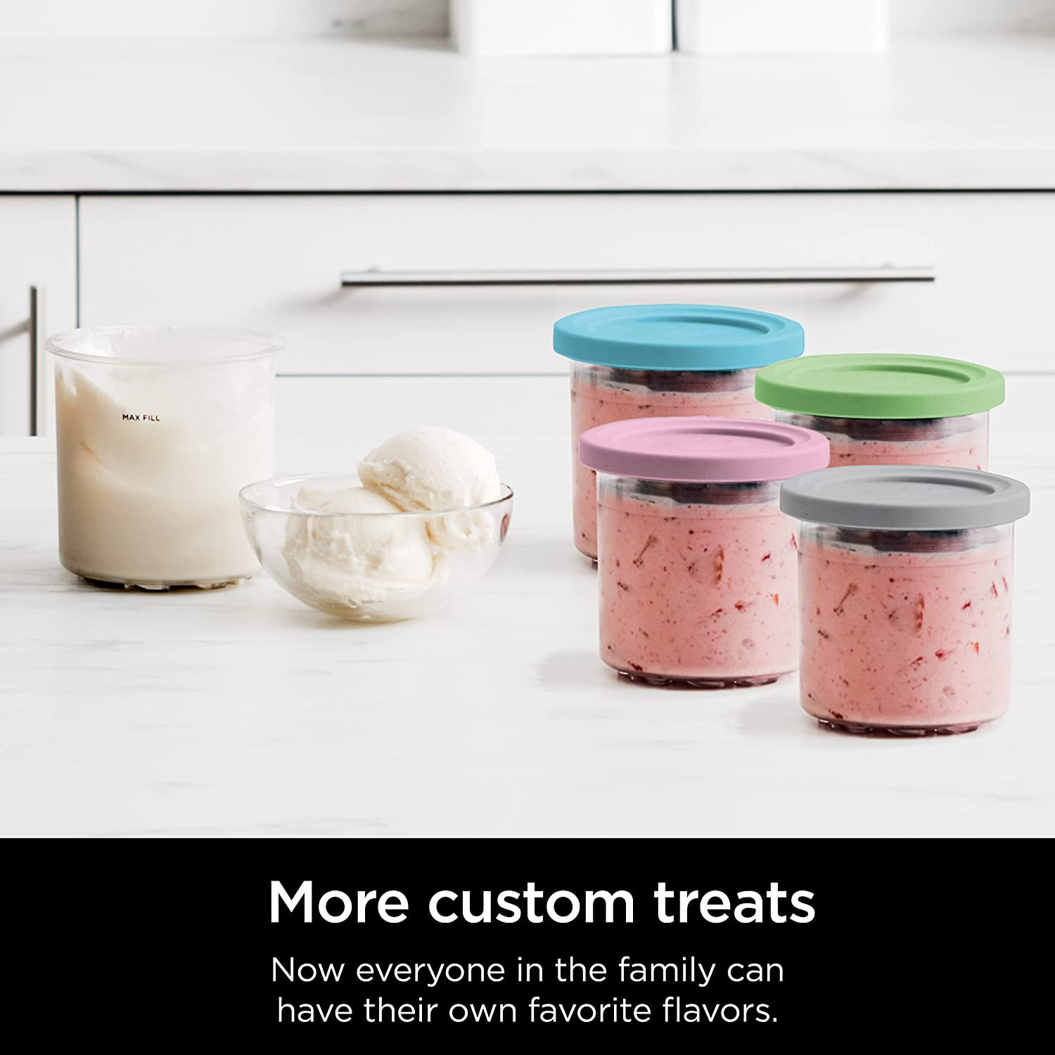 Suitable for Ninja Ice Cream Pints Lids Ice Cream Jar Nc299amz Nc3