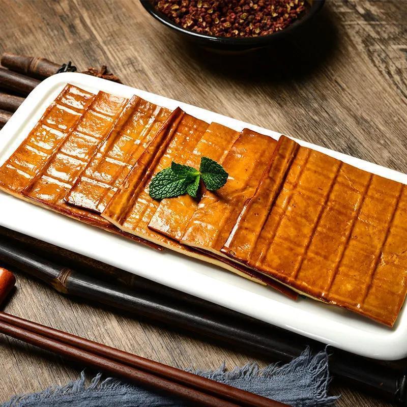 达州千张皮 四川特产卤香千张豆腐豆皮即食牛皮豆干火锅烧烤食材