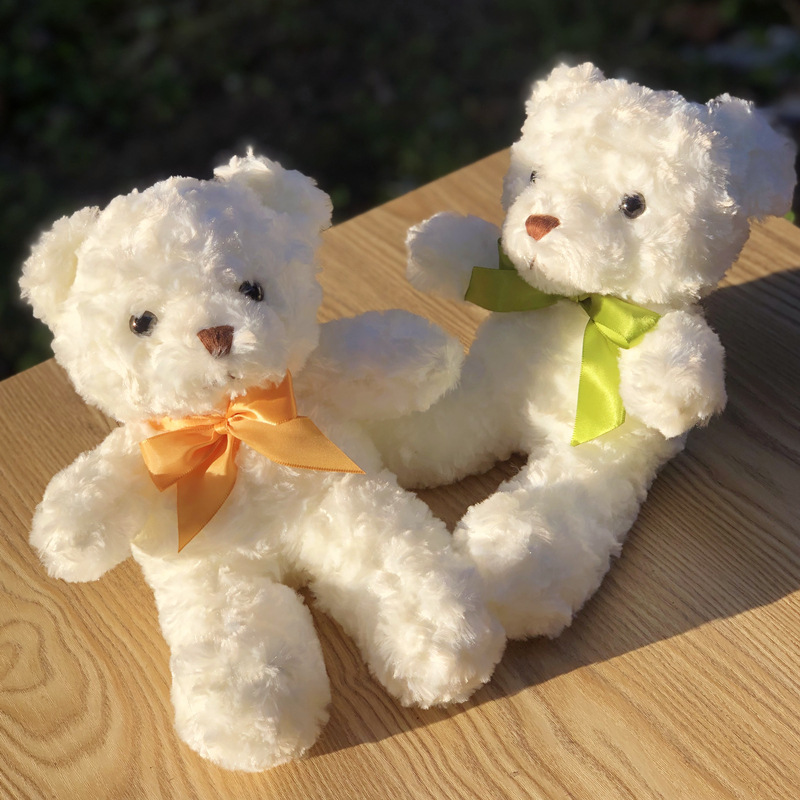 厂家直供网红泰迪熊毛绒玩具小白熊花束娃娃机公仔批发活动礼品