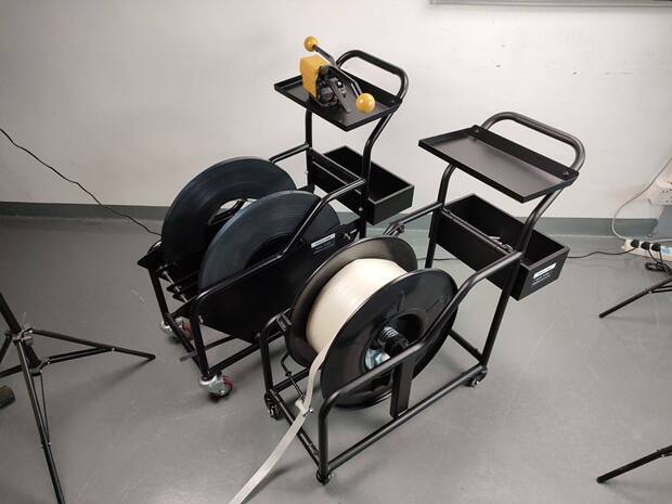 wt-310 320打包带带盘车打包机中纤带带盘车pp打包带工具支架推车