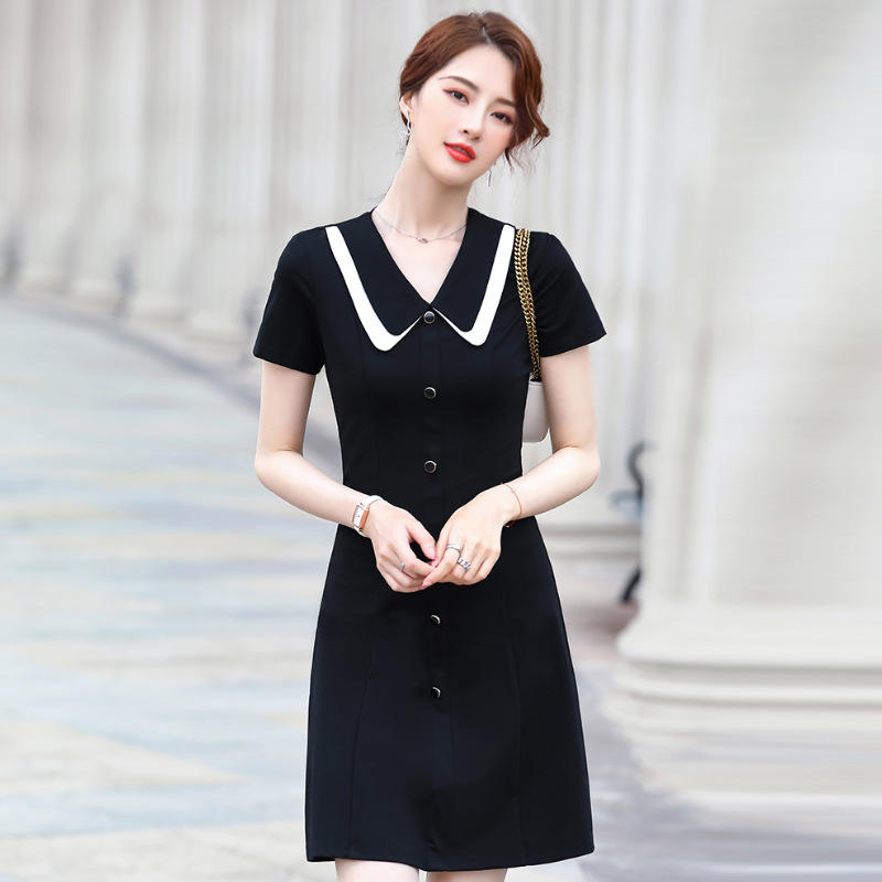 夏季幼儿园教师园服老师工作服女幼师时尚面试职业装连衣裙a字裙