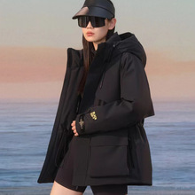 杨幂同款白鹅绒服收腰风壳4.0户外羽绒服女2025短款冬季新款外套