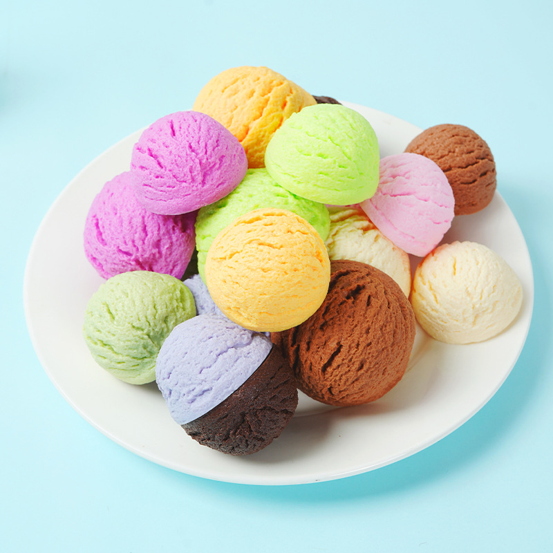 雪糕认知奶茶摆设道具冰激凌球模型球拍摄哈根仿真茶店哈根达斯达