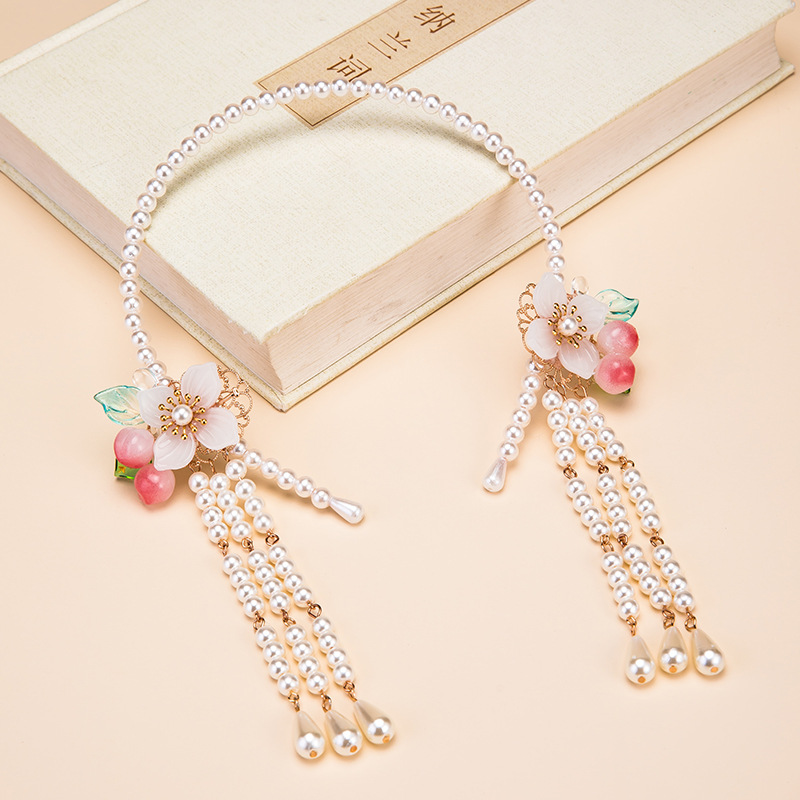 【花辰月】古风超仙珍珠发箍女夏天复古法式汉服懒人头饰流苏发饰