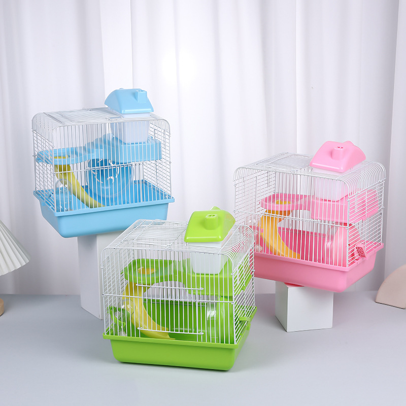 Factory Wholesale Hamster Supplies Portable Djungarian Hamster Hamster Cage Large Castle Luxury Double-Layer Villa Large Outdoor Cage