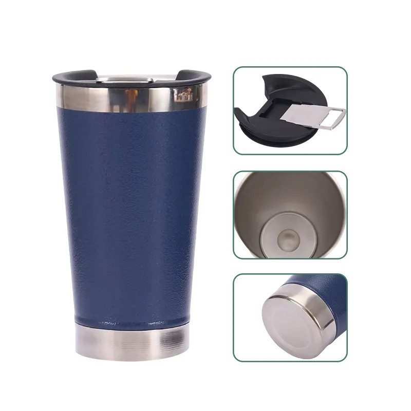 Cross-Border New Arrival 20Oz Double Layer 304 Stainless Steel Comes with Bottle Opener Beer Steins Wholesale Vacuum Car Cup