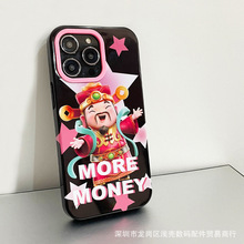 iphone15手机壳菲林二合一13pro卡通财神爷适用苹果12新年款14女