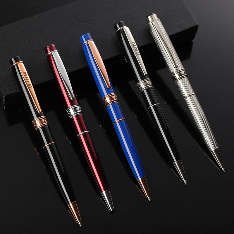 欧美畅销款金属圆珠笔黑色商务高档圆珠笔旋转礼品笔企业广告笔
