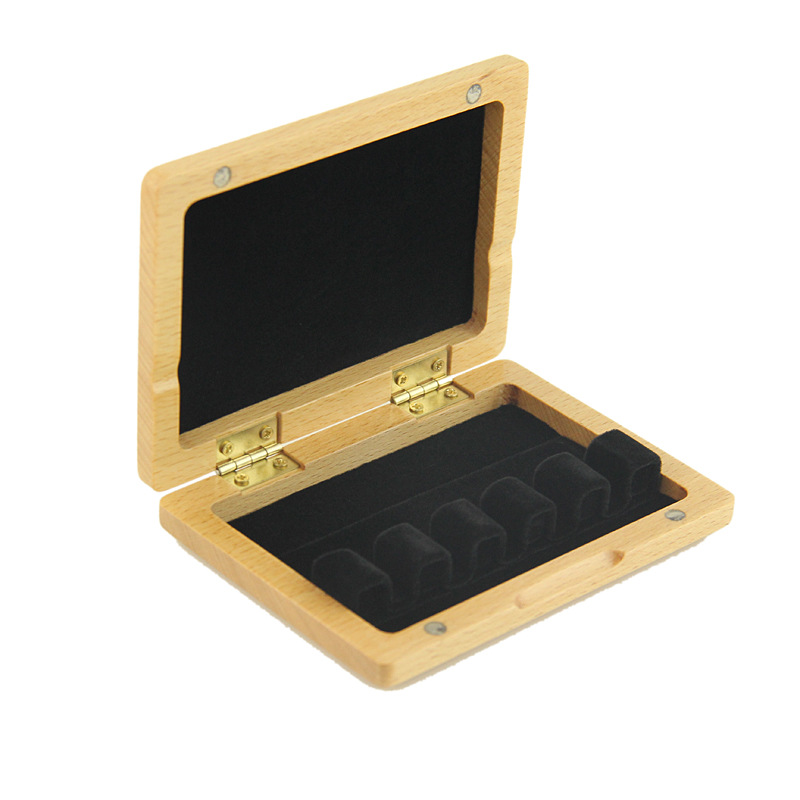 萨克斯 单簧管 双簧管 巴松 唢呐哨片盒 实木原木色红色盒子