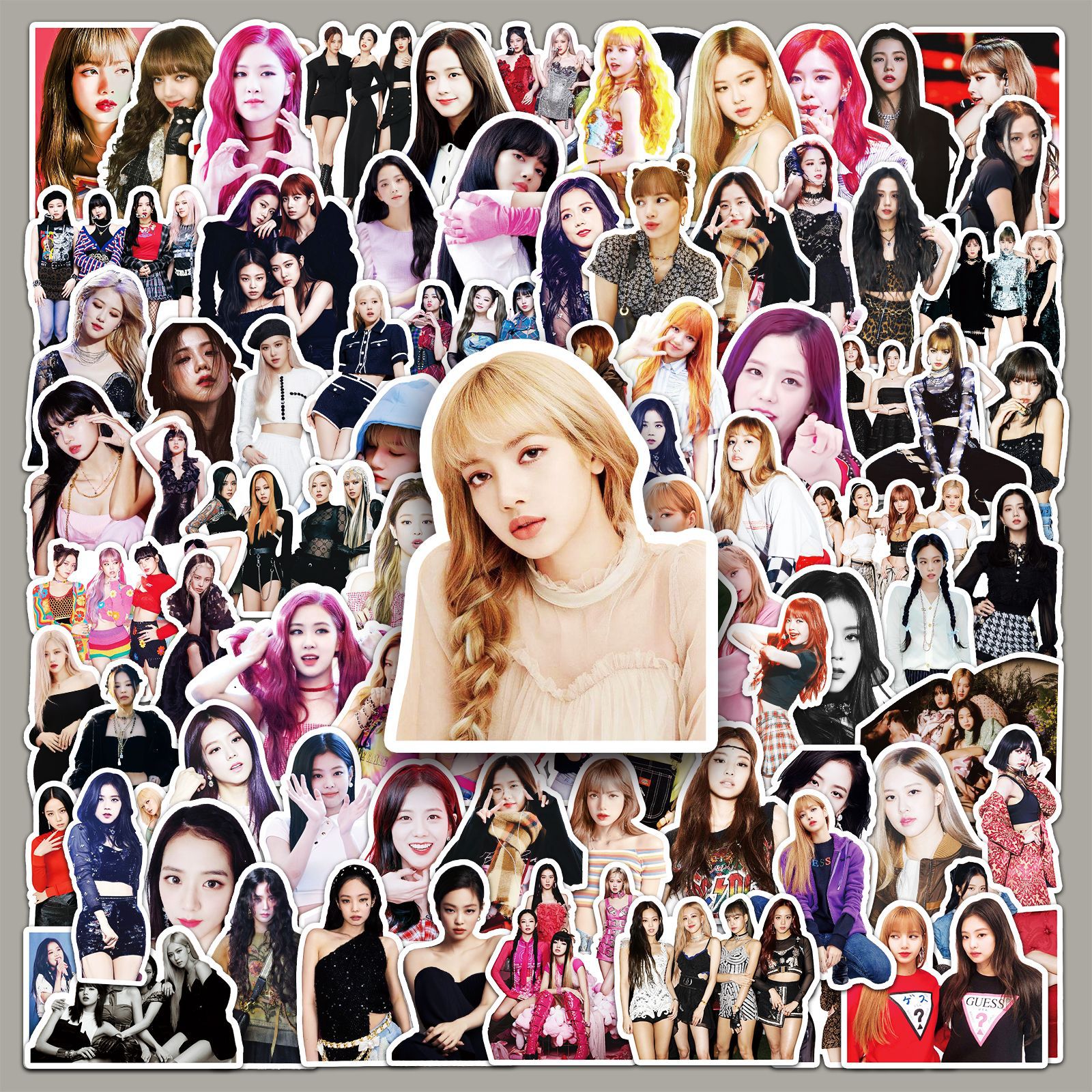 102张blackpink韩国女团贴纸明星周边手账笔记本水杯装饰素材防水
