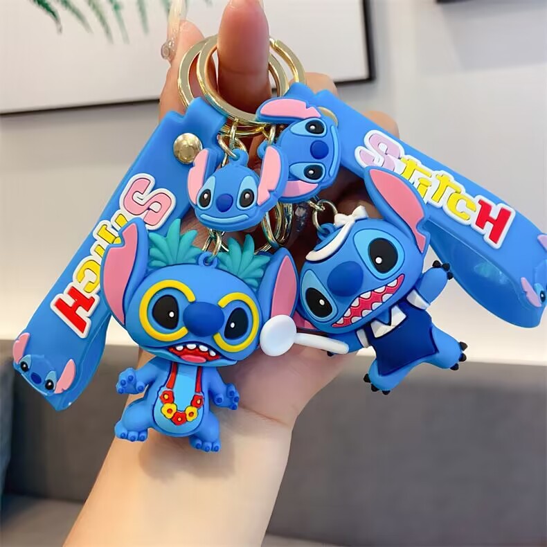 Factory Direct Sales Cartoon Funny Stitch Keychain Creative Stitch Key Chain Personality Doll Pendant Gift