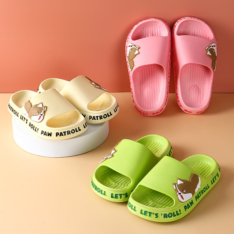 Slippers Girls Small and Older Children Summer Home Indoor Bathroom Bath Soft Bottom Poop Feeling Outer Wear Thick Bottom Sandals Cartoon