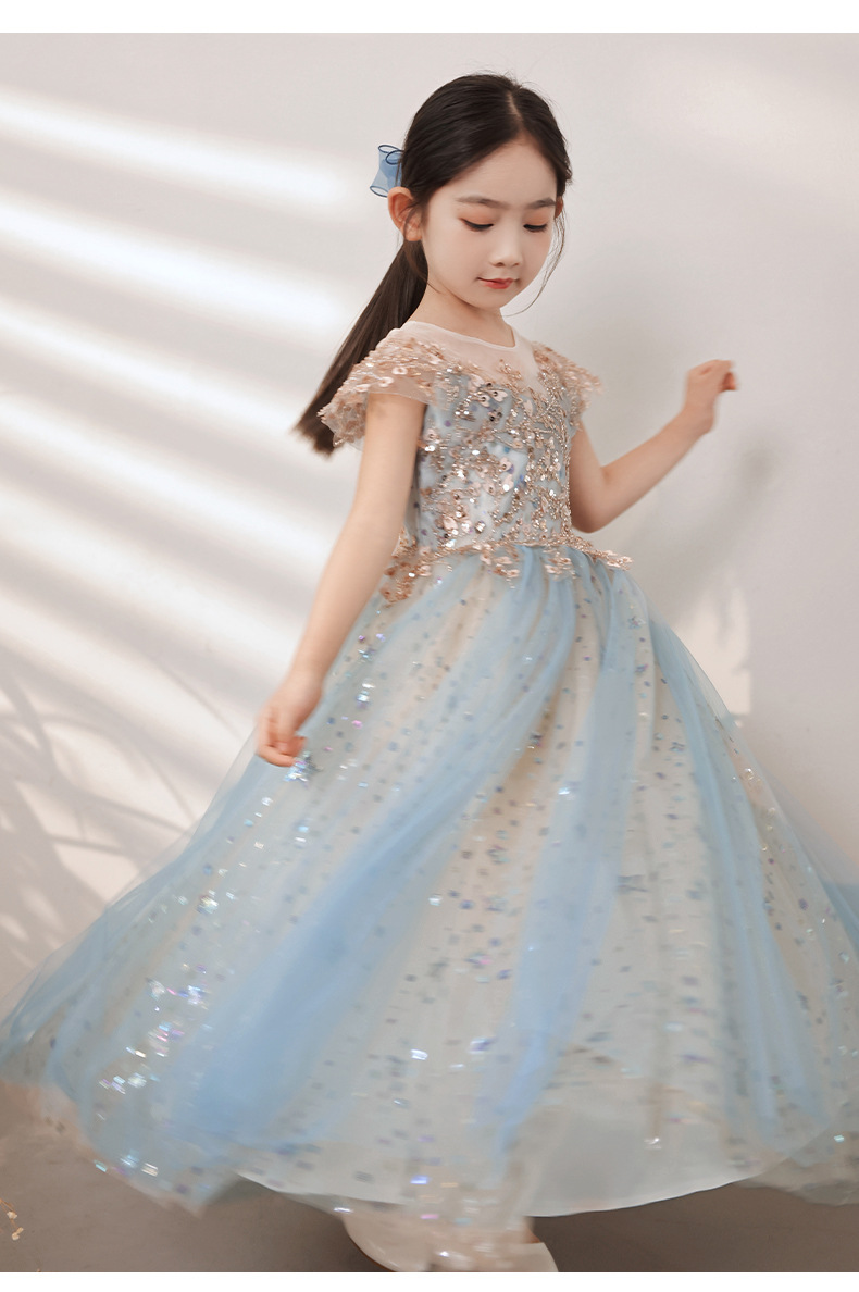 女童晚礼服生日公主裙蓬蓬纱儿童礼服主持人花童钢琴演奏演出服