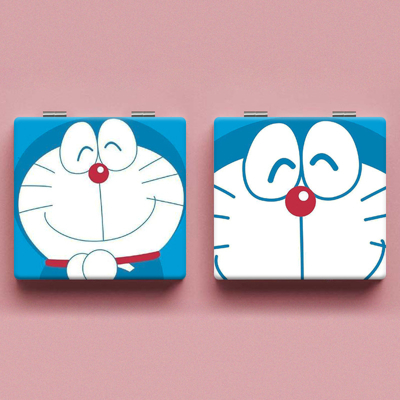 哆啦a梦系列 卡通男女学生小镜子随身折叠化妆镜便携手持迷你双面