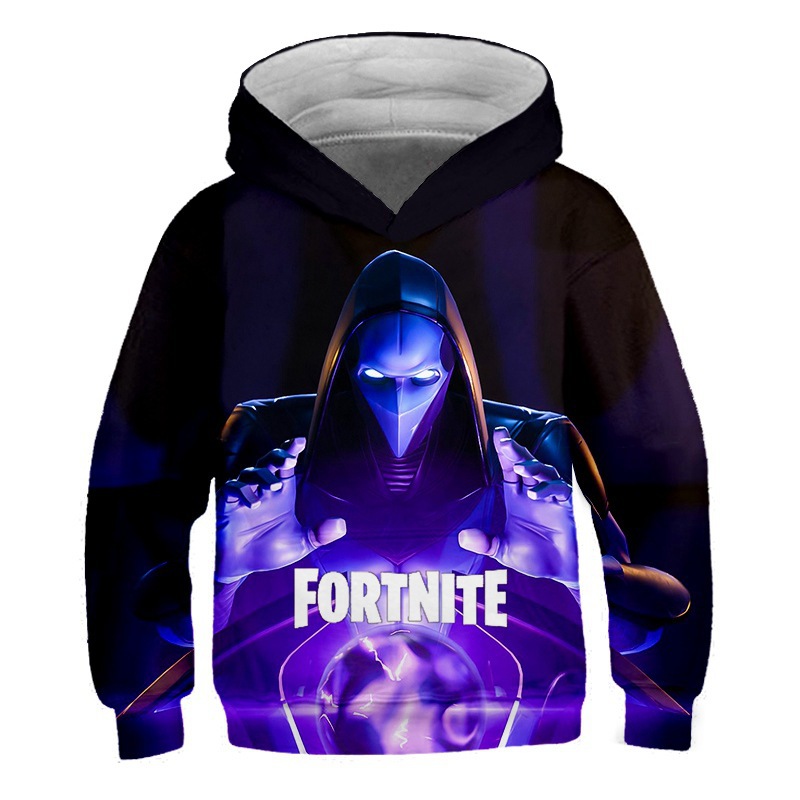 欧美儿童跨境供应堡垒之夜童装游戏定制3d数码fortnite连帽卫衣