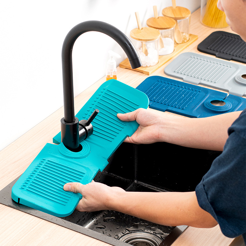 硅胶龙头扣垫 厨房防滑台面垫水龙头下垫洗碗盆置物器防溅水垫