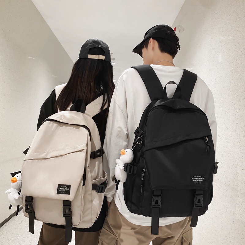 INS Backpack Men's Simple Versatile Large Capacity Leisure Travel Backpack Female Junior High School Student High School and College Student Schoolbag