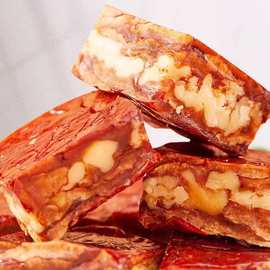 枣仁派新疆特产红枣夹核桃仁枣糕500克大枣夹心核桃和田大枣