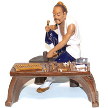 鲁班 中国工匠师祖 木匠 石湾陶瓷家居装饰创意摆件 厂家直销