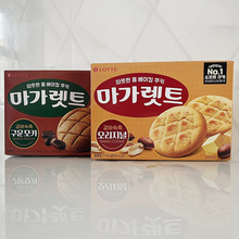 乐天玛加利软饼干176g韩国进口原味糕点心摩卡味小零食品奶油味