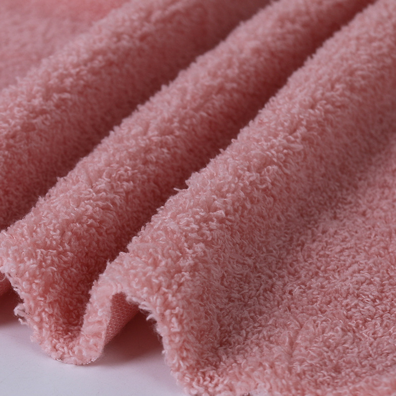 现货供应全涤200g美丽绒面料素色祥云绒手套帽子拖鞋针织布批发