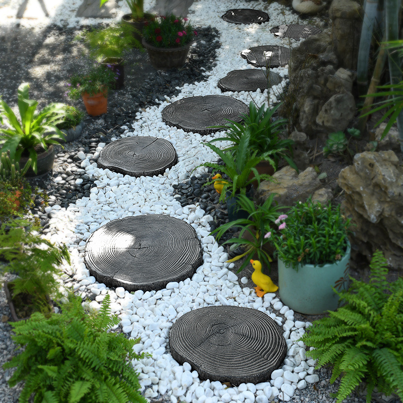 户外草坪脚踏石新中式景观别墅庭院花园民宿小院子装饰禅意汀步石