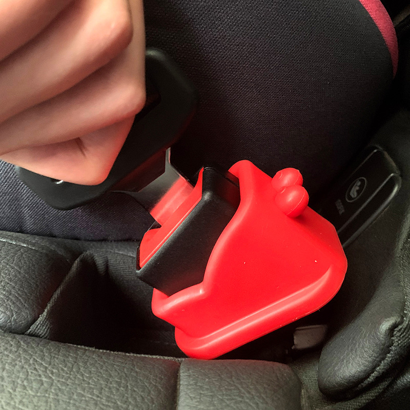 厂家直销跨境汽车安全带扣软硅胶支架安全带卡槽固定器
