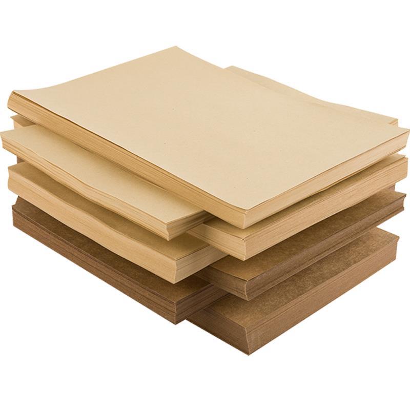 a4 kraft paper printing paper thickened kraft hard cardboard a3 kraft paper cardboard financial voucher cover paper 4k8k cow