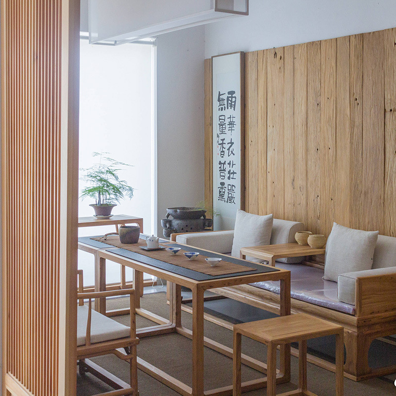 新中式罗汉床茶桌椅组合沙发茶桌一体茶台泡茶桌沙发办公室客厅配