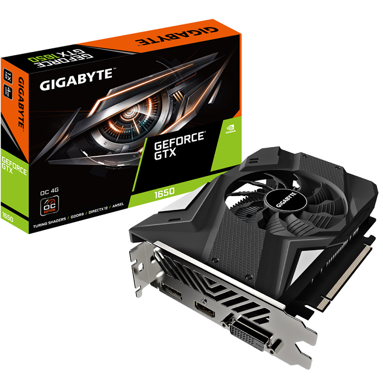 新品技嘉gigabyte geforce gtx 1650 d6 oc 4g单风扇适用游戏显卡