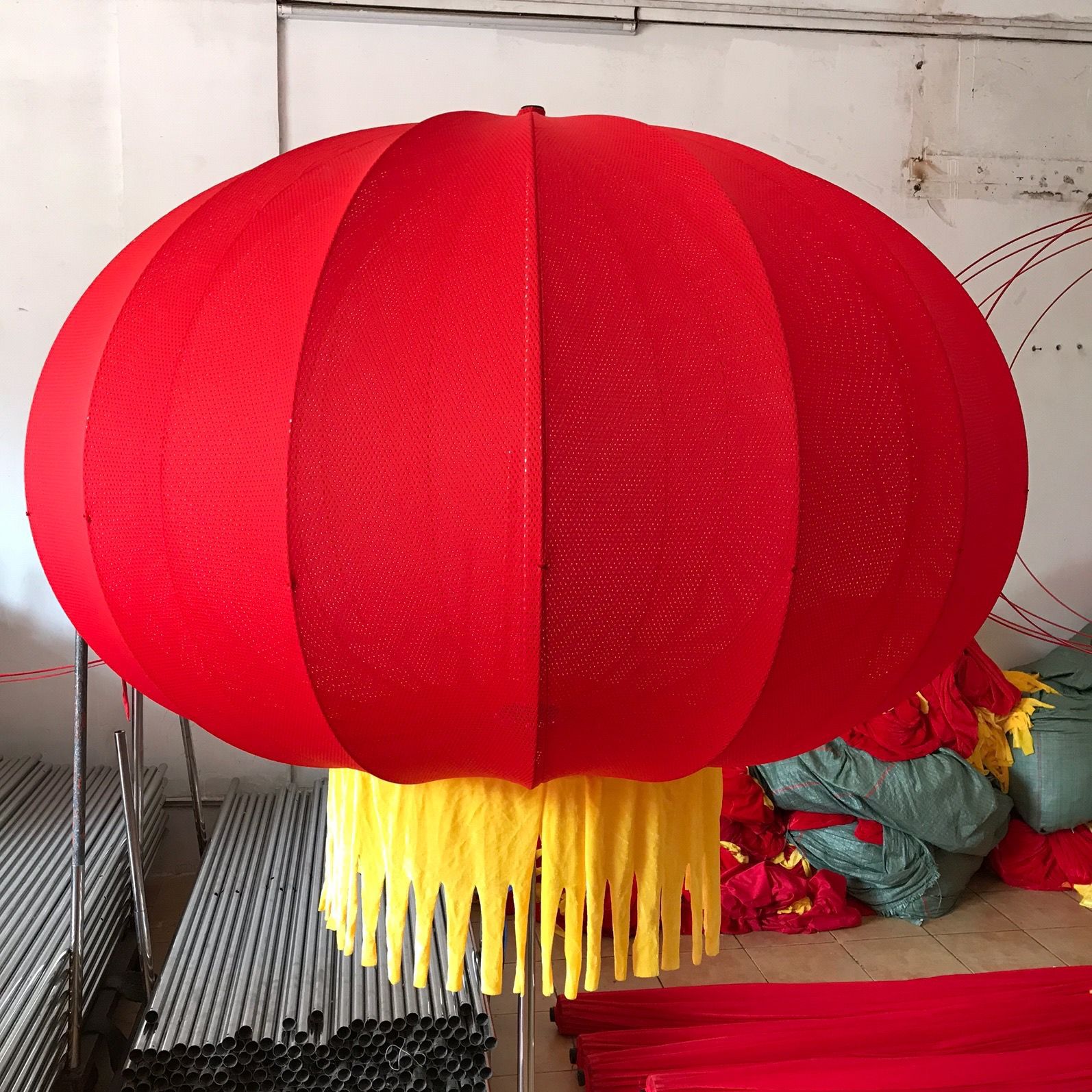 7米免充气支架灯笼球支架空飘球结婚庆典广告开业配旗面