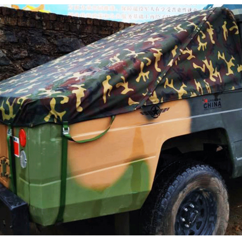 北汽勇士皮卡车帆布软盖雨蓬布防雨防晒盖子后箱盖斜尾盖改装件