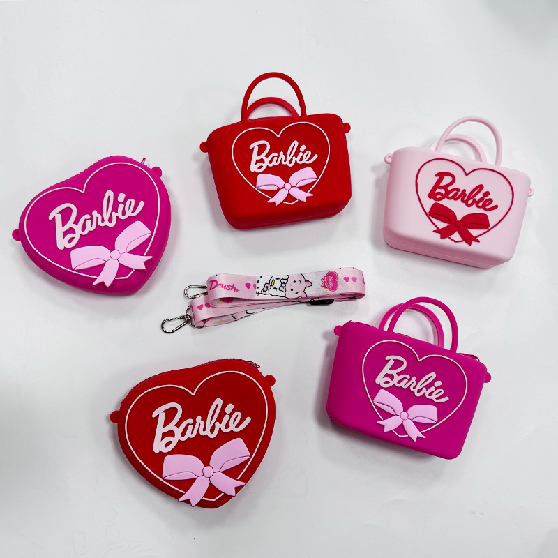 Factory Spot Barbie Silicone Bag Silicone Integrated Craft Barbie Love Hand Holding Crossbody Bag Wholesale