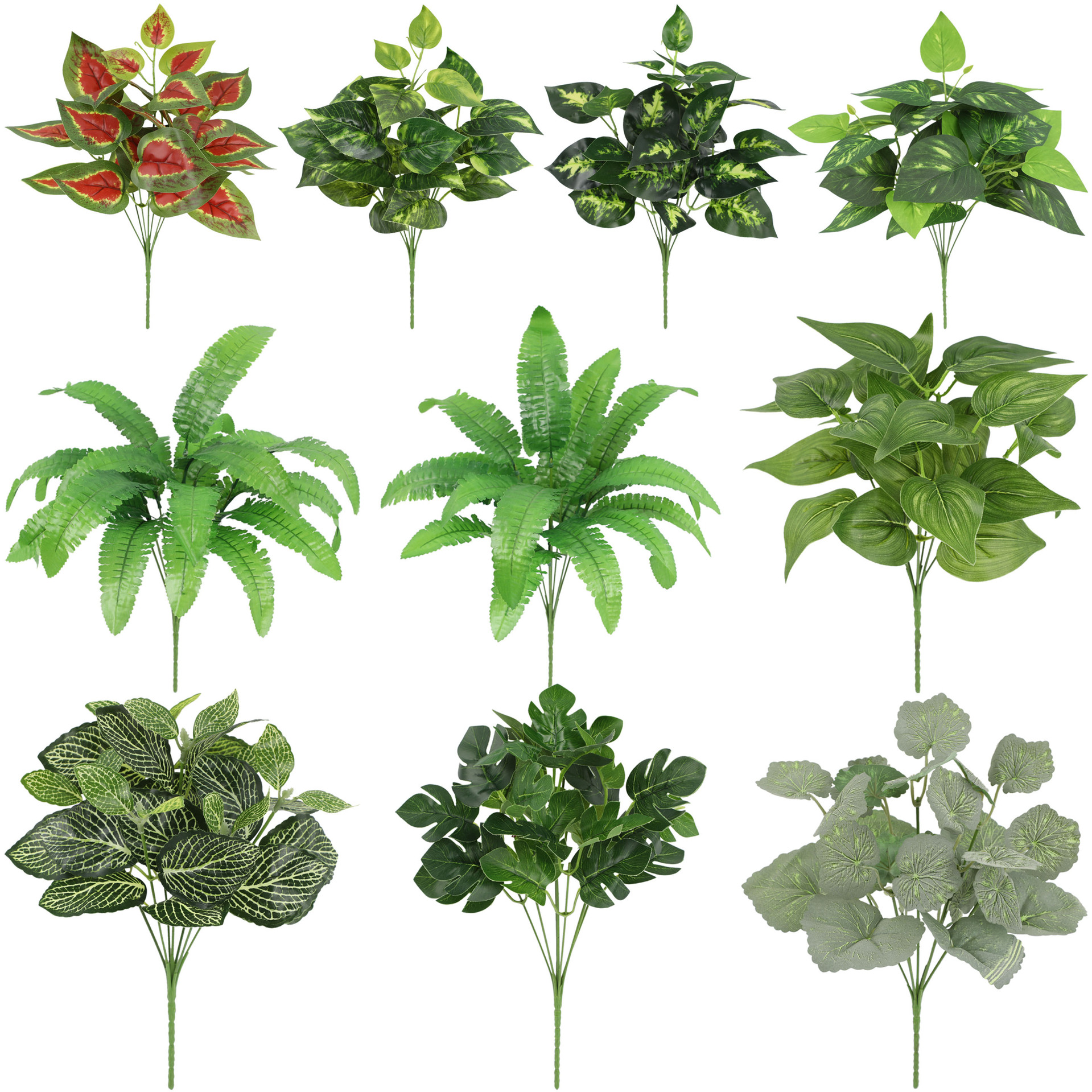 Artificial Green Plant Artificial Persian Grass Small Persian Leaf Artificial Flower Fern Leaf Artificial Plant Wall Accessories Wedding Decoration