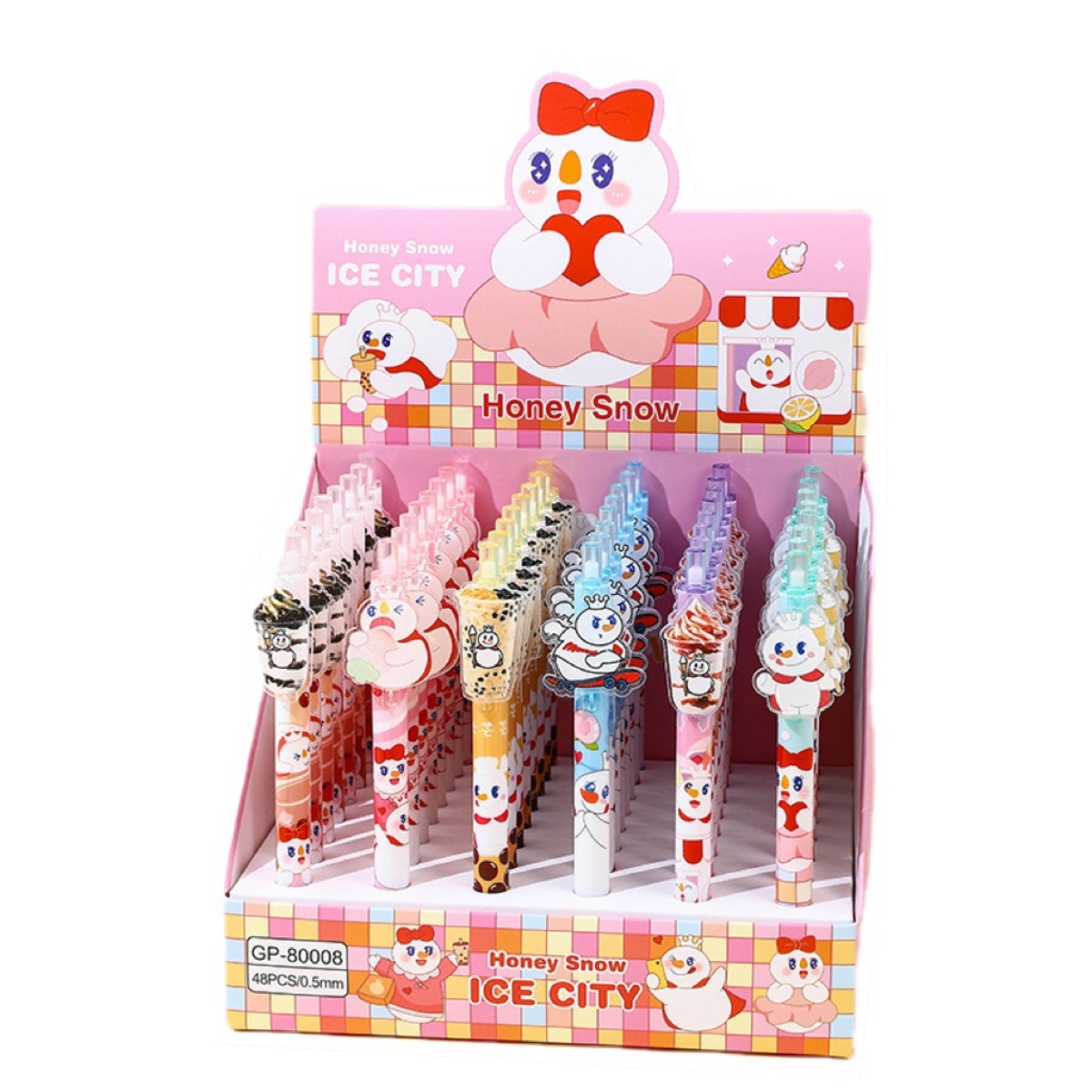 New Cute Sanrio Acrylic Paster Pressing Pen Good-looking Press Gel Pen Signature Pen Wholesale 0.5