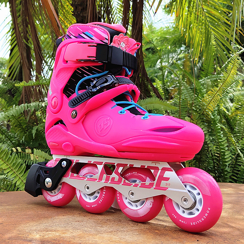 德国powerslide宝狮莱王冠轮滑鞋儿童花式溜冰鞋男女滑冰鞋初学者