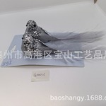 仿真羽毛小鸟园林园艺装饰摄影道具小鸟圣诞节工艺品摆件