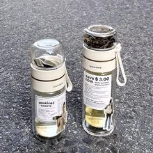 跨境批发茶水分离水杯双层玻璃杯泡茶杯便携式过滤新款办公室高颜