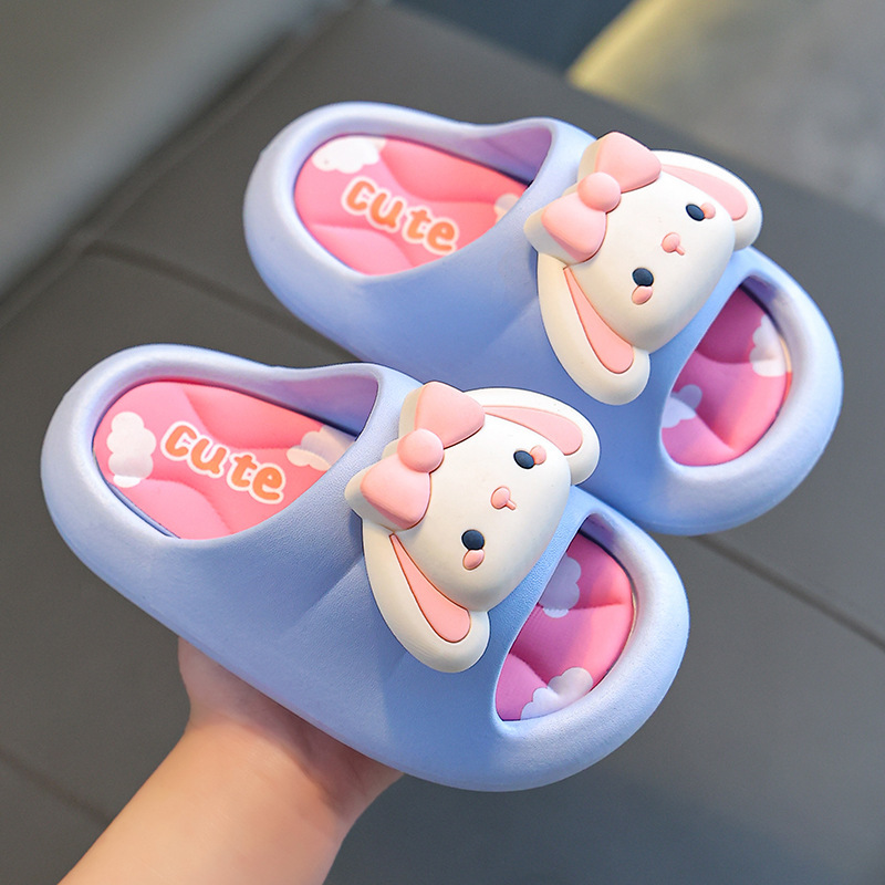 2023 Summer Girls Sandals Princess Cartoon Indoor Non-Slip Bathroom Bath Cute Soft Bottom Children Children