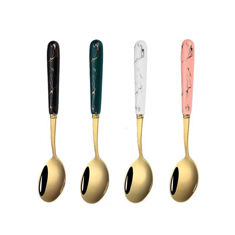 Factory Batch Creative Stainless Steel Knife, Fork and Spoon Good-looking Kitchen Home Western Food Steak Knife Canteen Cute round Spoon