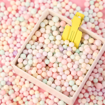 马卡龙浅色系泡沫球 diy流星球礼盒装饰礼品填充物彩色小颗粒圆球