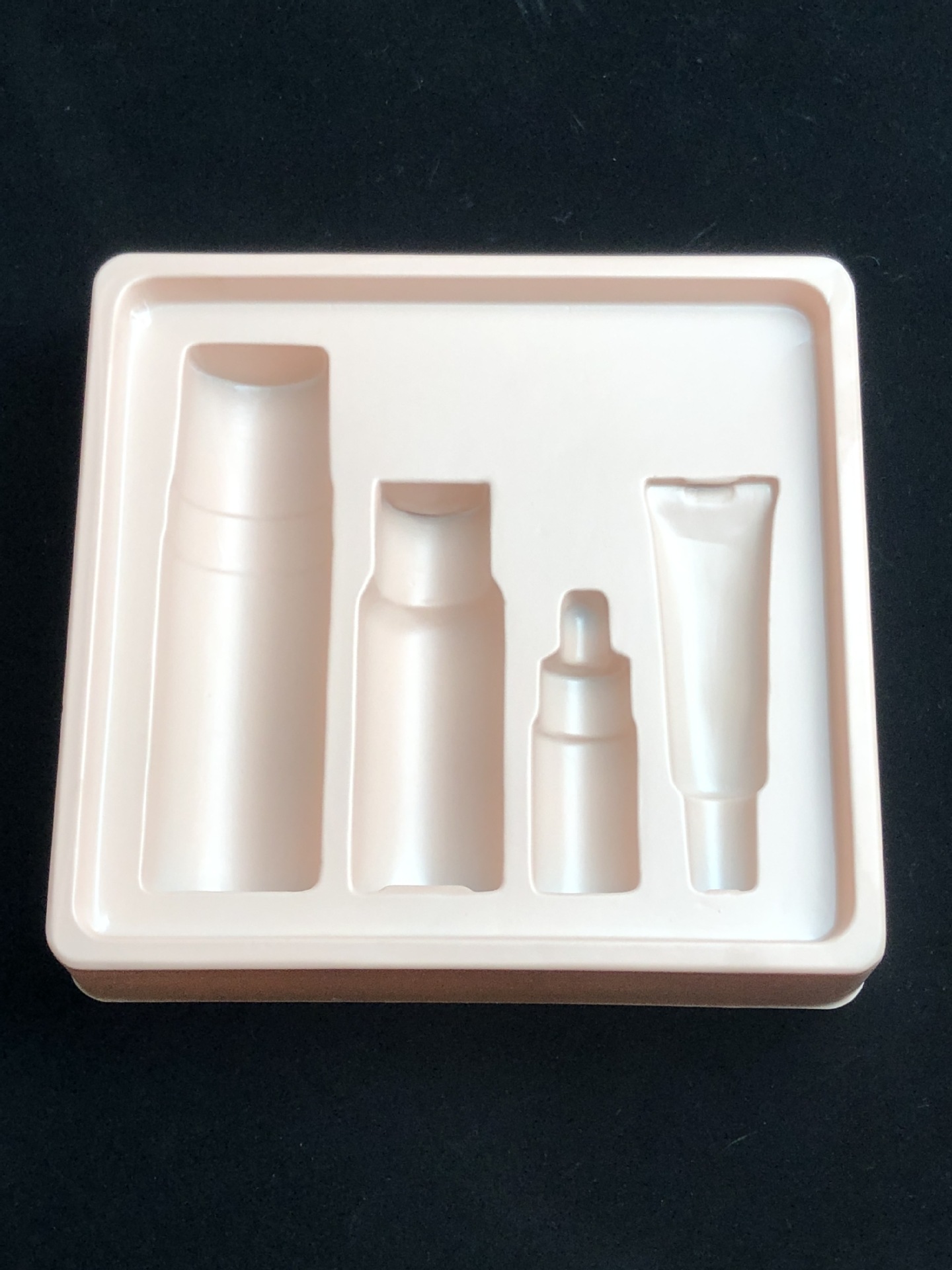 定制吸塑内托化品粉色ps哑光 包装盒塑料内衬化妆品包装吸塑内托
