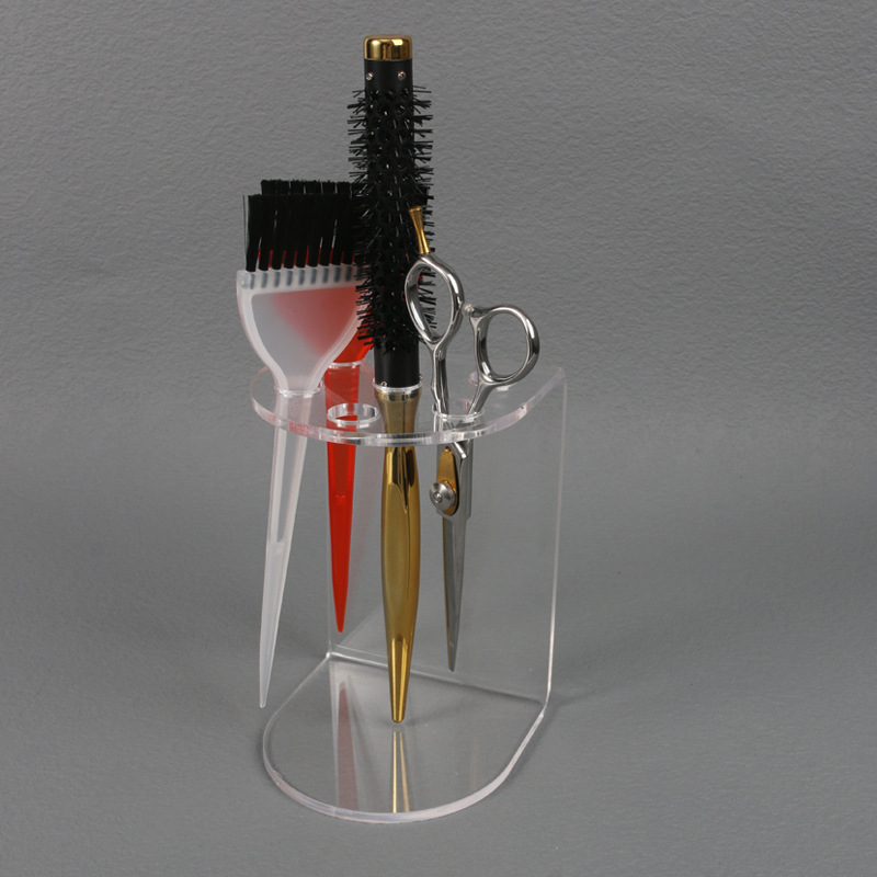 hair scissors socket rack acrylic transparent hair scissors rack hair salon desktop display storage tool rack