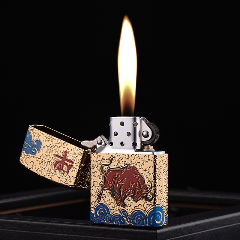 佐罗z92034牛运当头铜壳煤油打火机创意防风打火机批发-阿里巴巴