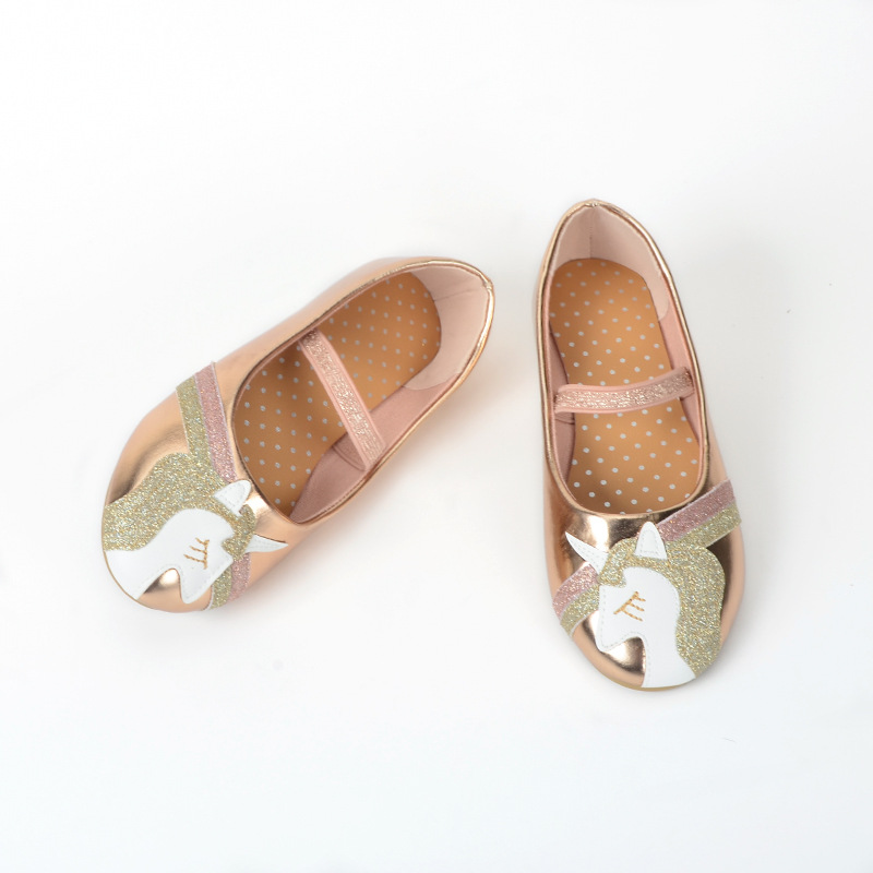 New 3-6 Years Old Kindergarten Children's Shoes Spring and Autumn Cartoon Girl Leather Shoes Embroidered Korean Soft Bottom Princess Shoes