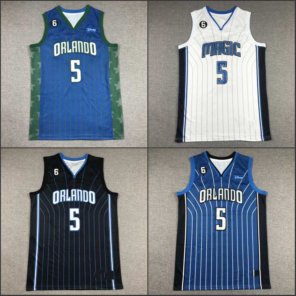 魔术队magic 刺绣篮球球衣背心批发白色白色5# banchero-阿里巴巴