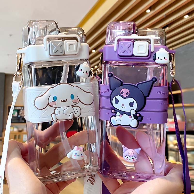 儿童水杯夏天防摔可爱女童上学吸管杯网红高颜值女生双饮杯子