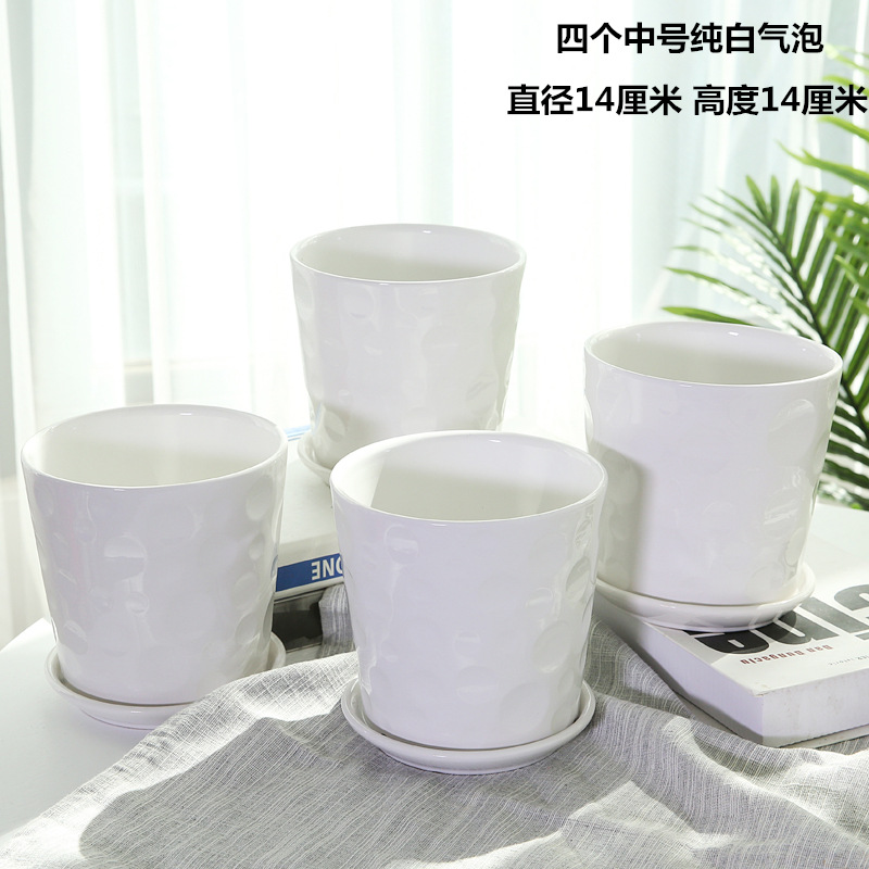 internet celebrity flower pot ceramic clearance large medium household green radish succulents white phalaenopsis pot wholesale temu